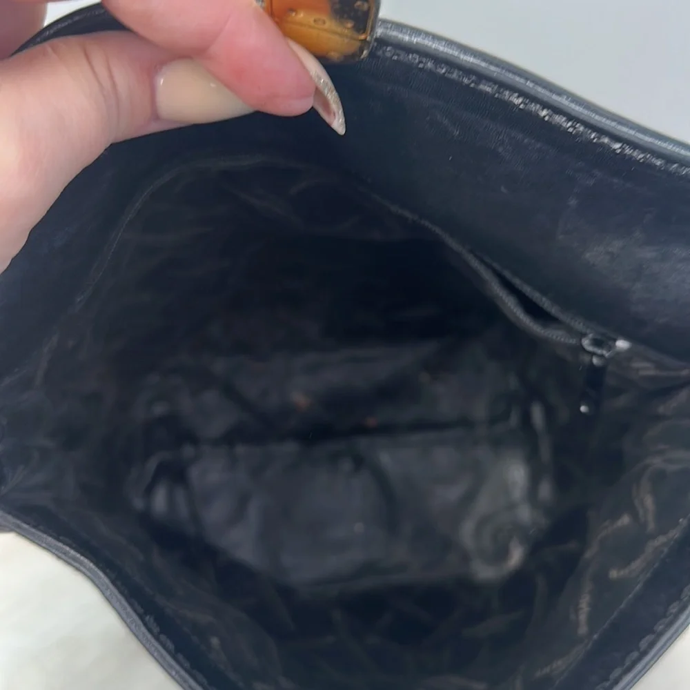 Vintage Black MARINO ORLANDI Leather bag Handbag